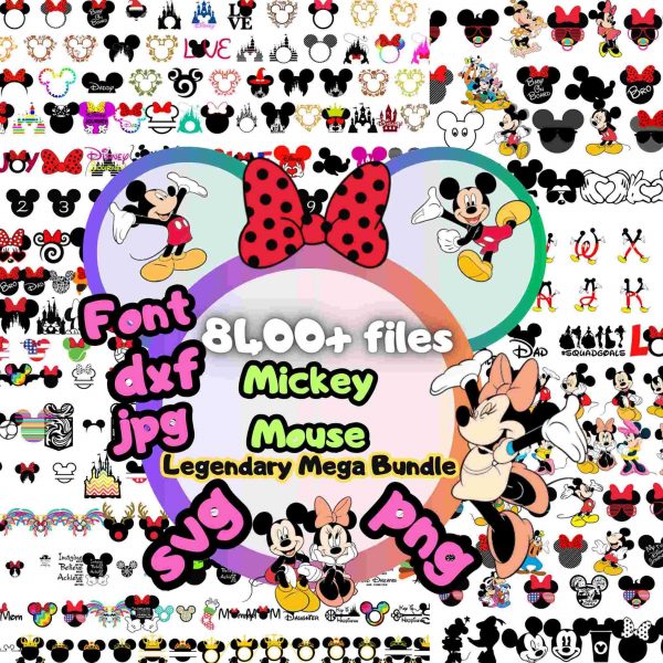 Mickey Minnie Love SVG Bundle for Cricut Valentine Mouse Clipart