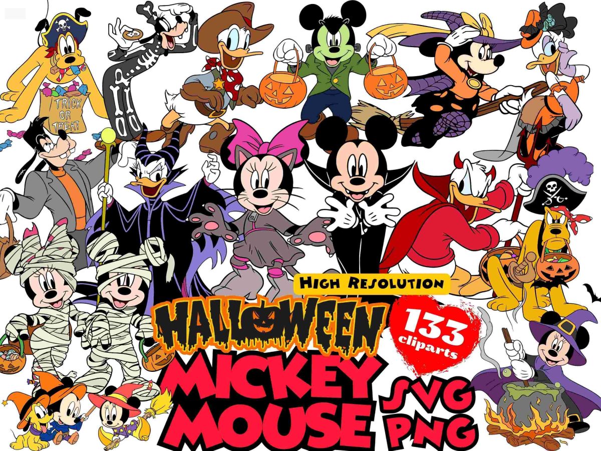 Mickey Mouse Halloween SVG Bundle with Friends Cartoon Sublimation