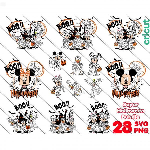 Minnie Mickey Halloween Bundle Svg Png for Cricut TShirt Design