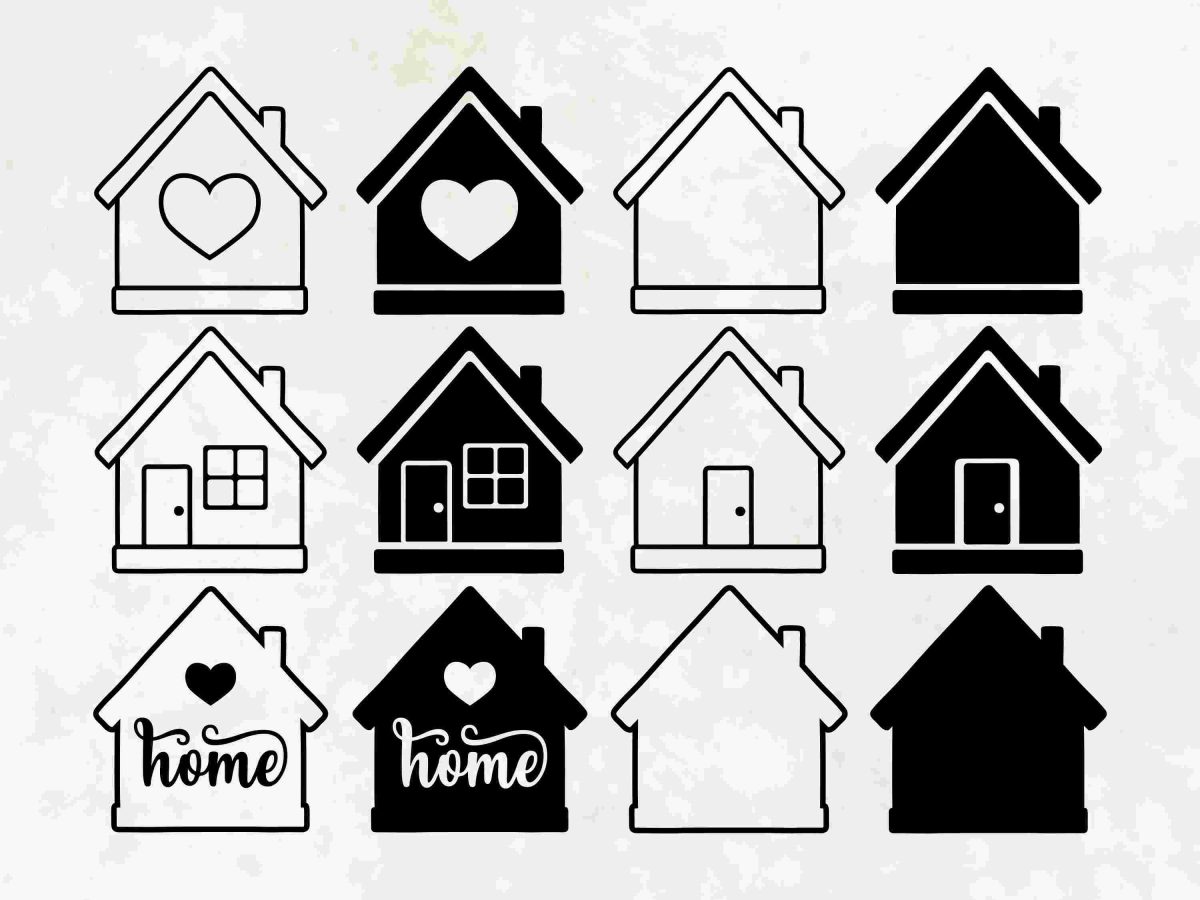 Modern House Home SVG Clipart PNG Vector Collection