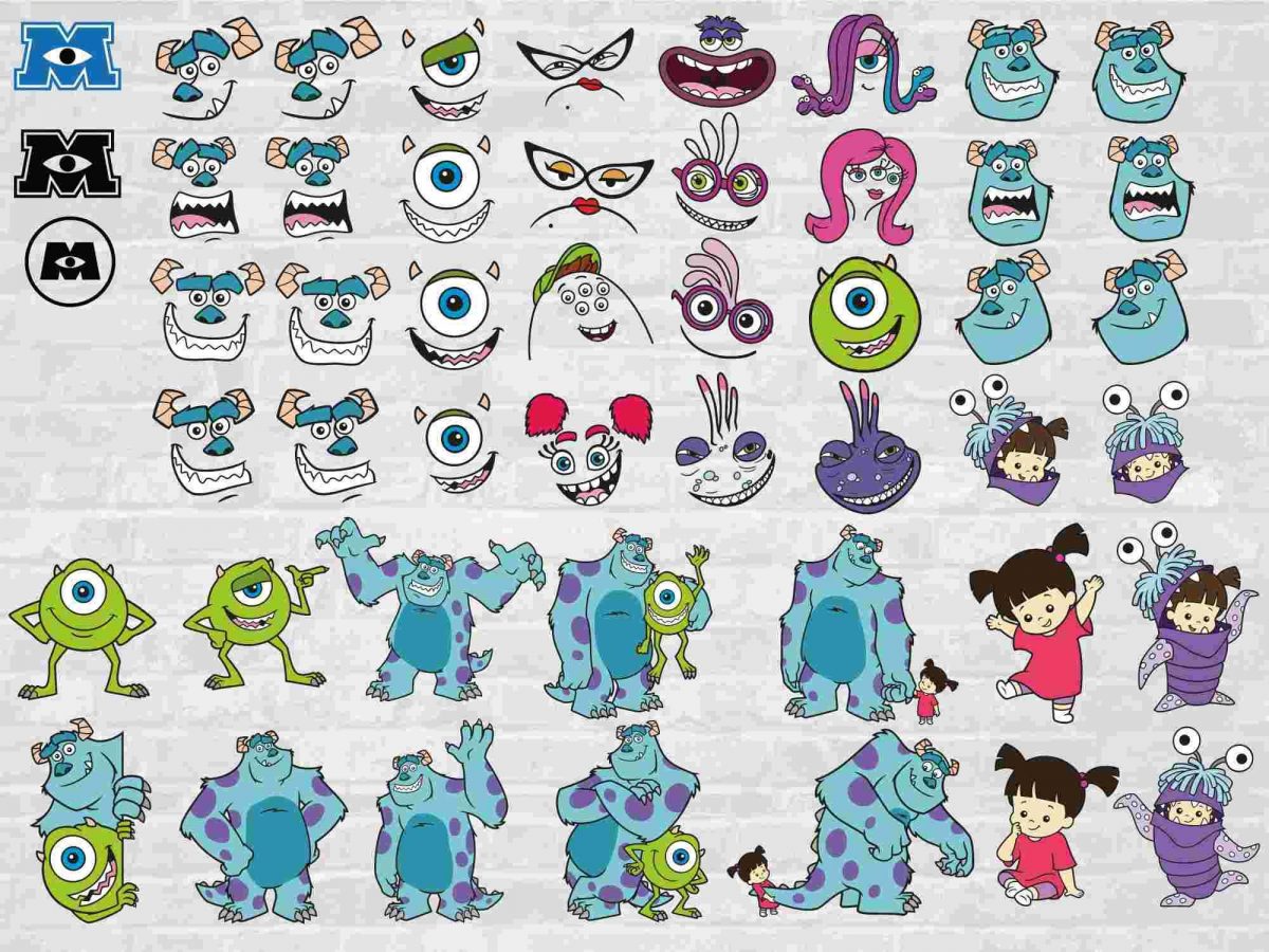 Monsters Svg, Characters SVG, Cut files for Cricut, png