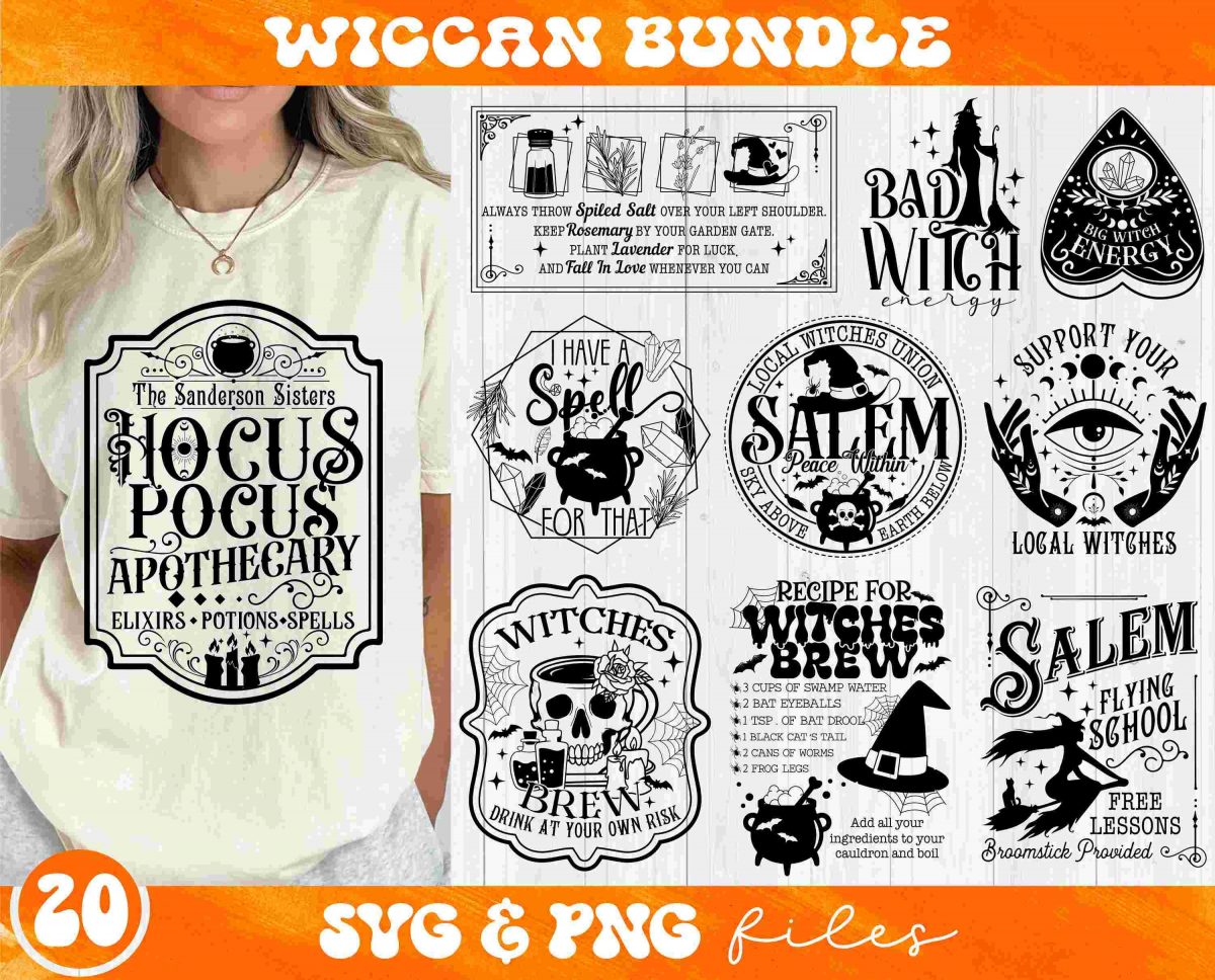 Mystical Witch SVG Bundle for Magic Halloween Wiccan and Wicked Witch