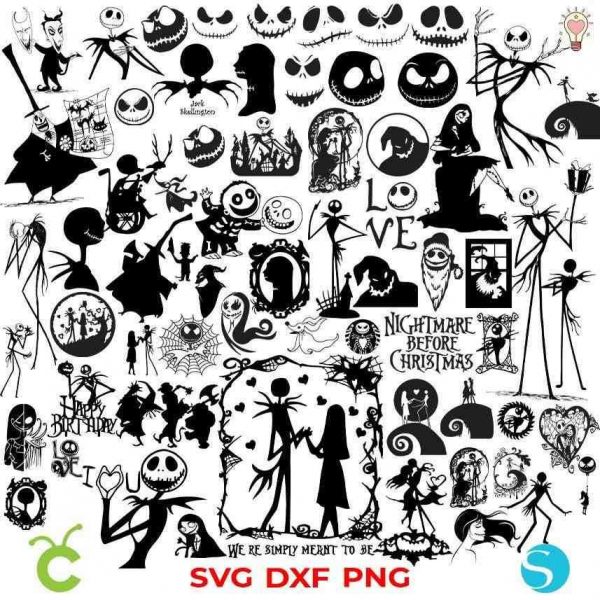 Nightmare Before Christmas Svg Bundle Jack Nightmare clipart for DIY