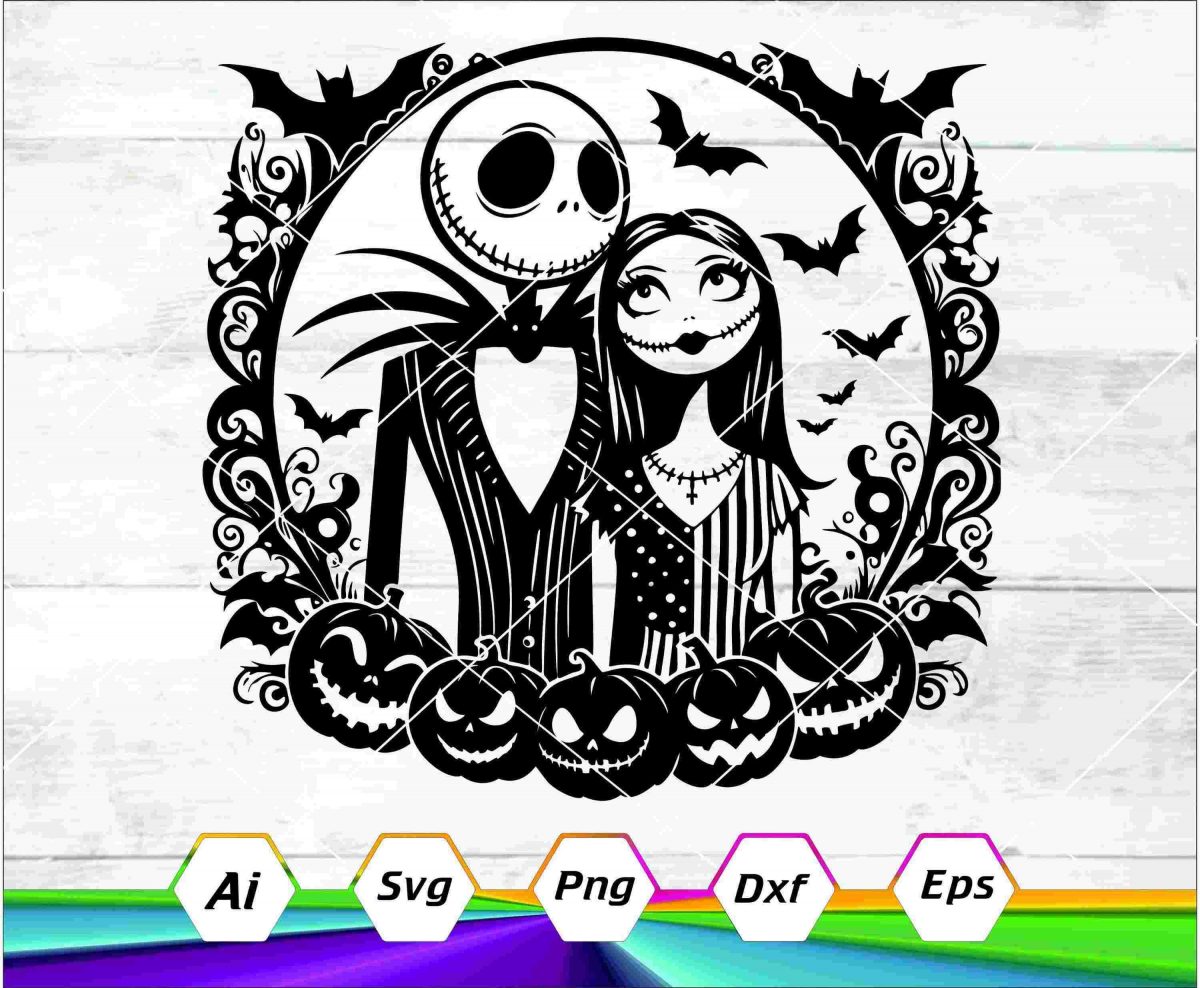 Nightmare Before Christmas SVG Jack Skellington Shirt Design for