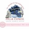 North Pole Christmas Train PNG, Christmas Clipart, Christmas Sublimation, Santa Sack, Stocking, T Shirt Design, Instant Digital Download