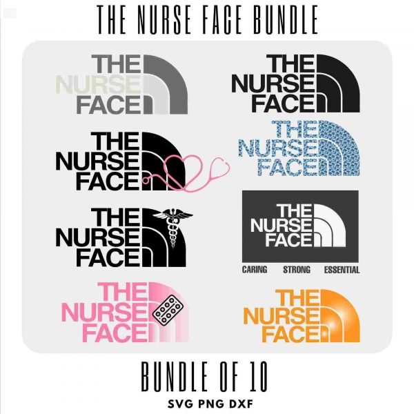 Nurse Face Gift Bundle Png Svg Medical Designs