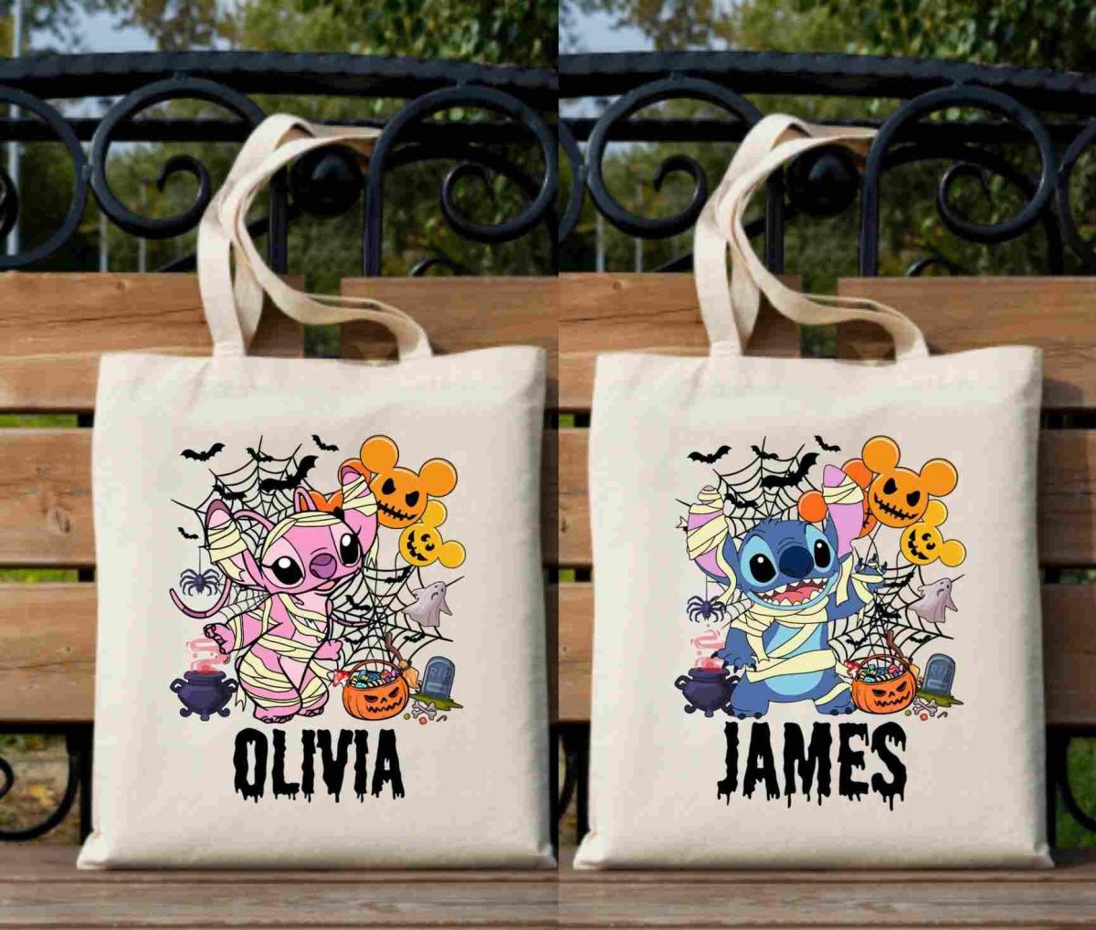 Personalized Disney Halloween Tote Bag svg png