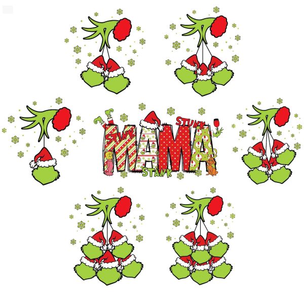 Personalized Family Bundle SVG Festive Mama Child PNG CANVA Template