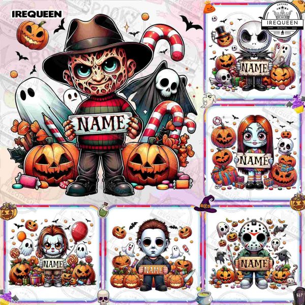 Personalized Halloween SVG PNG Bundle Custom Trick Or Treat Bag