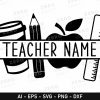 Personalized Teacher SVG PNG Bundle for Crafts Apparel