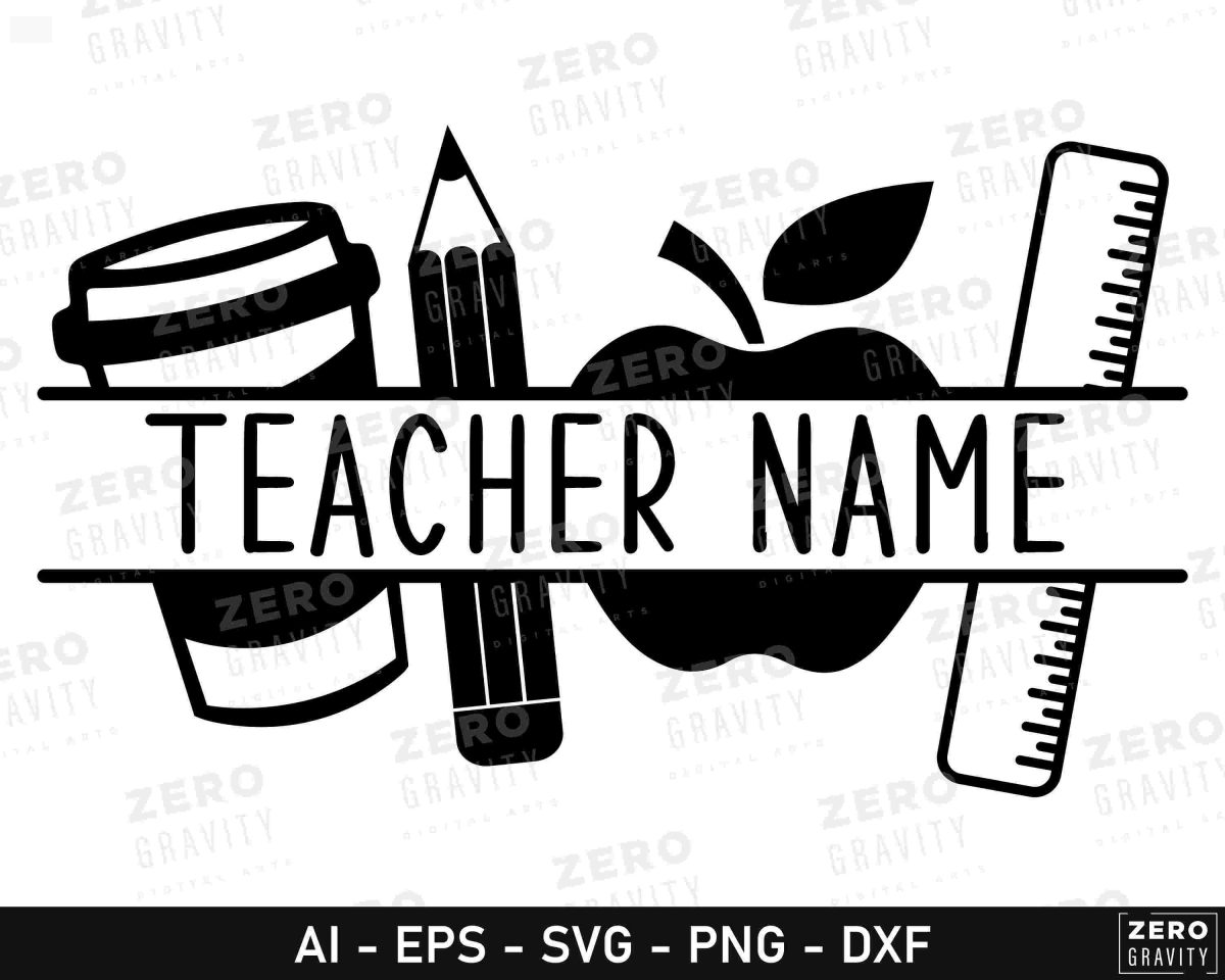 Personalized Teacher SVG PNG Bundle for Crafts Apparel