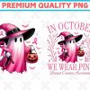 Pink Ghost Pumpkin SVG October Halloween Breast Cancer Awareness