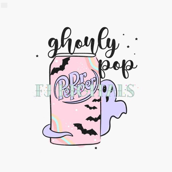 Pink Halloween Ghouly Pop SVG Clear