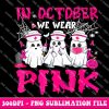 Pink Nurse Ghosts SVG for Breast Cancer Awareness Halloween Support