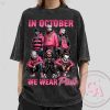 Pink October Breast Cancer Halloween SVG Spooky Characters Gangster