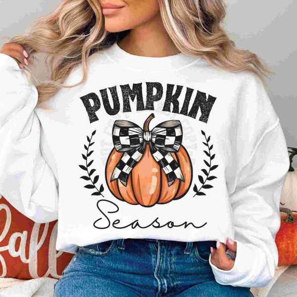 Plaid Pumpkin Season DTF Sublimation Transfers Custom ReadyToPress