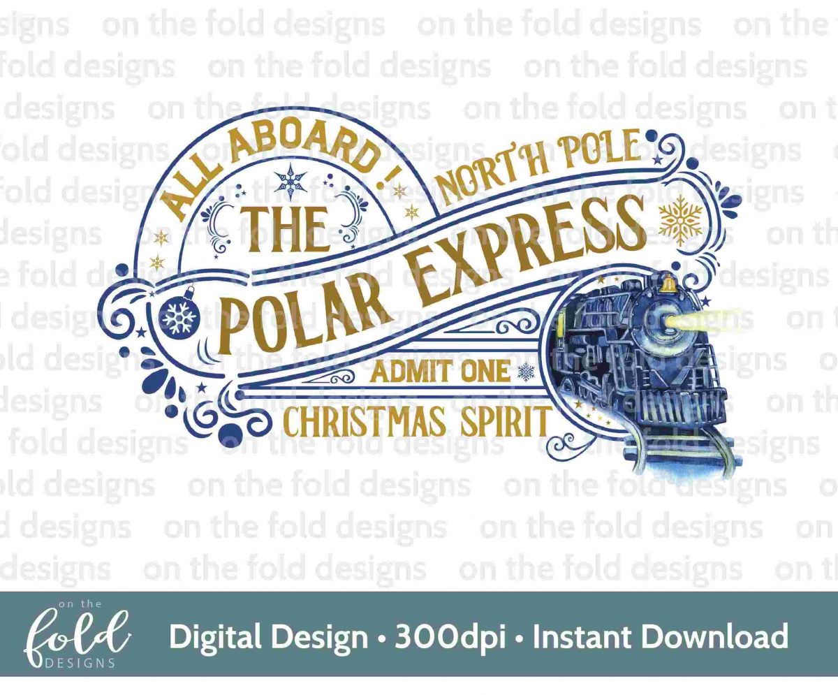 Polar Express Clipart 2023 Christmas Train Blue Xmas Holiday Designs