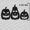 Printable Halloween Silhouette Decor Templates Three JackoLanterns