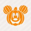 Pumpkin Mickey Head Halloween Fusion Print Fun Digital Svg Png