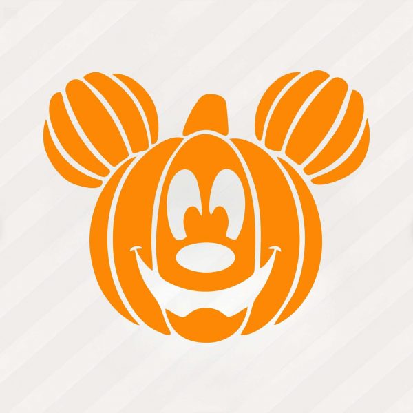 Pumpkin Mickey Head Halloween Fusion Print Fun Digital Svg Png