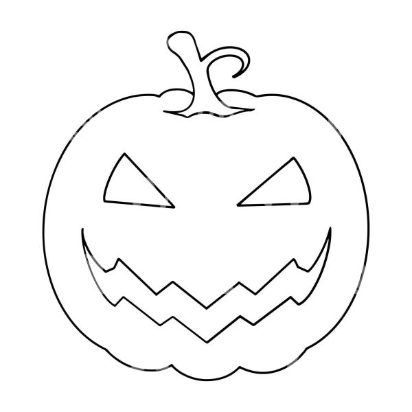 Pumpkin Outline Svg for Halloween Fall Cut File Vector Clipart