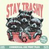 Quirky Raccoon Squad SVG Funny Retro Shirt Design Trashy Raccoons