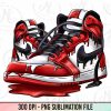 Red Dripping Sneakers SVG Clipart for Sublimation Sports Shoes Design