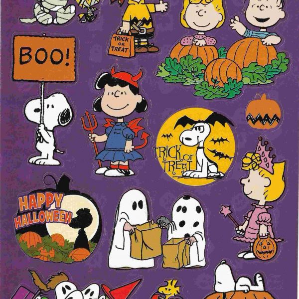 Retro 80s 90s 00s Sticker Sheet AGC Peanuts Halloween SVG Great