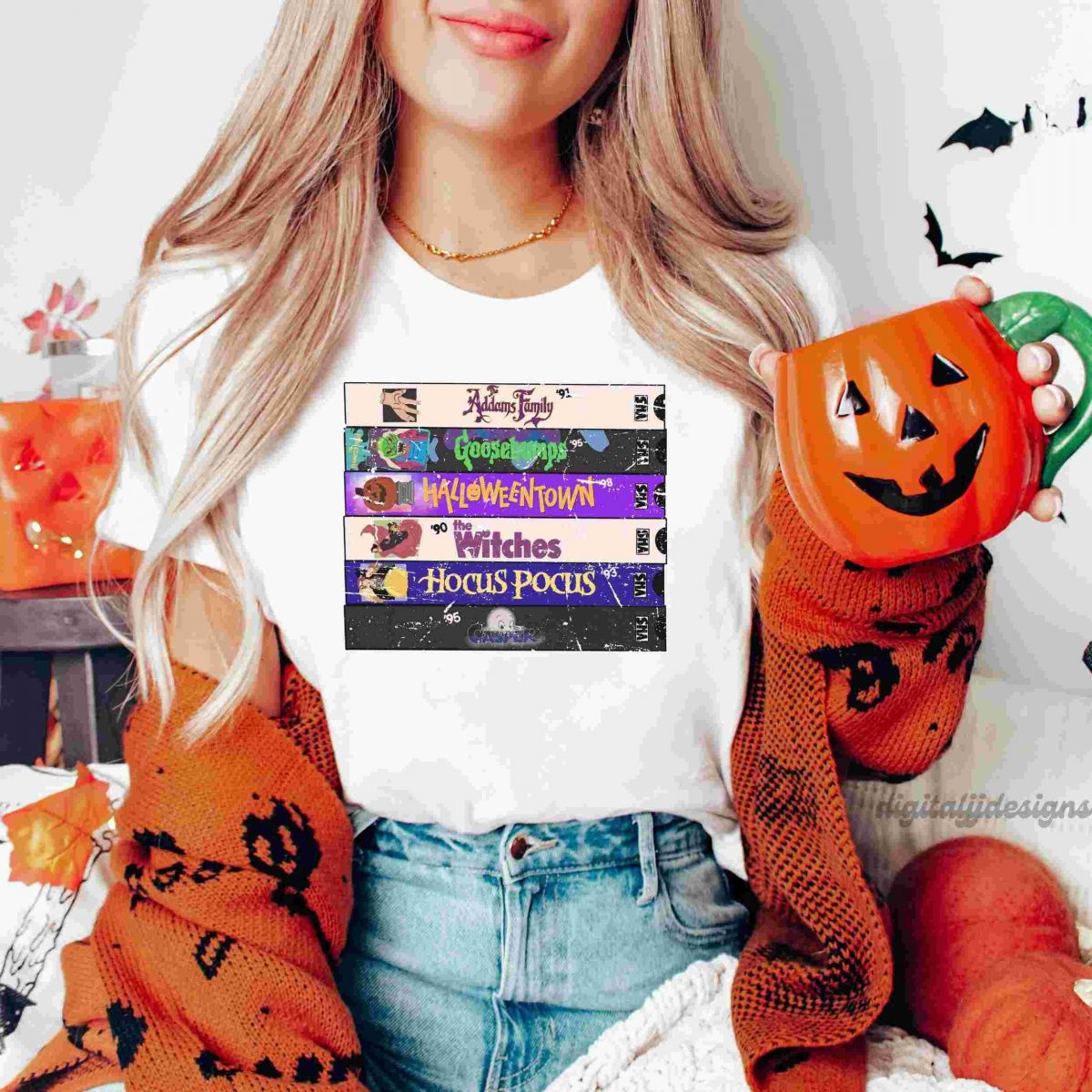 Retro 90s Halloween Movies Designs VHS PNG