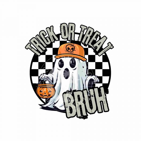 Retro Checkerboard Halloween SVG PNG Sublimation