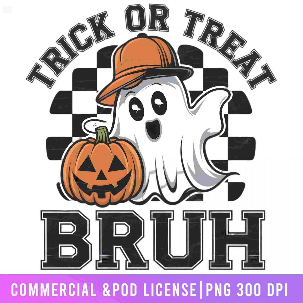 Retro Checkerboard Halloween Vibes DTF PNG Collection