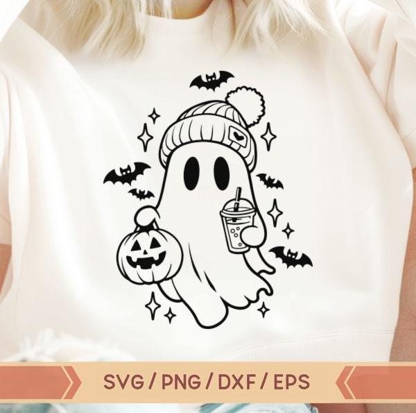 Retro Halloween Ghost SVG Collection