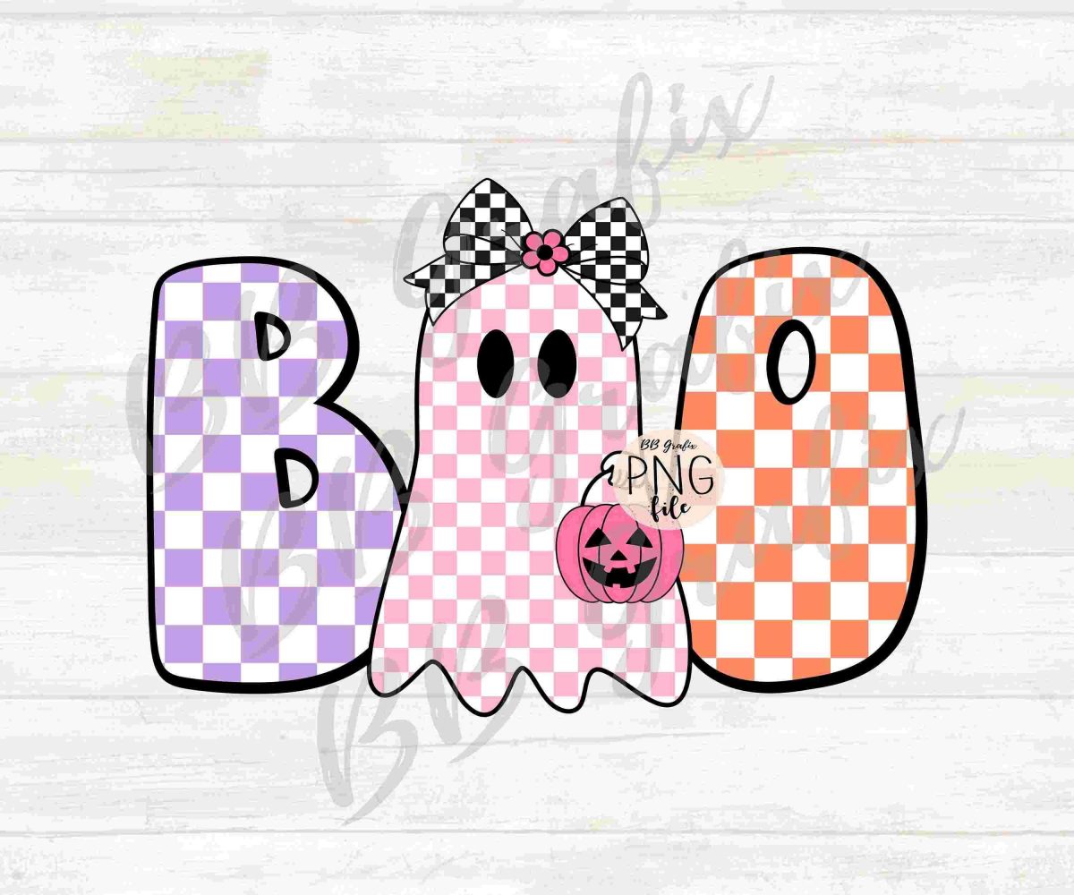 Retro Halloween SVG PNG Coquette Boo Ghost Pumpkin Kids Design