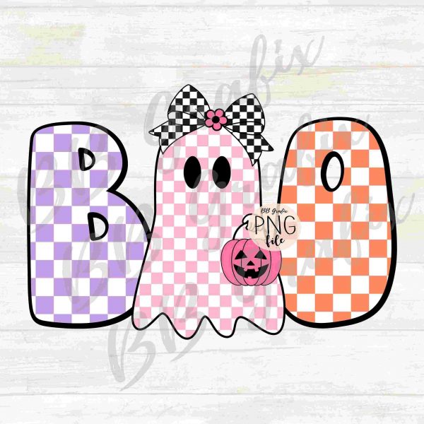 Retro Halloween SVG PNG Coquette Boo Ghost Pumpkin Kids Design