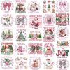 Retro Pink Santa Christmas SVG Bundle Coquette Bow Cute Ghost Hot