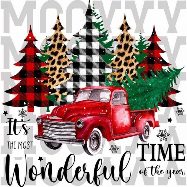 Retro Red Truck Christmas SVG Vintage Holiday Design with Buffalo