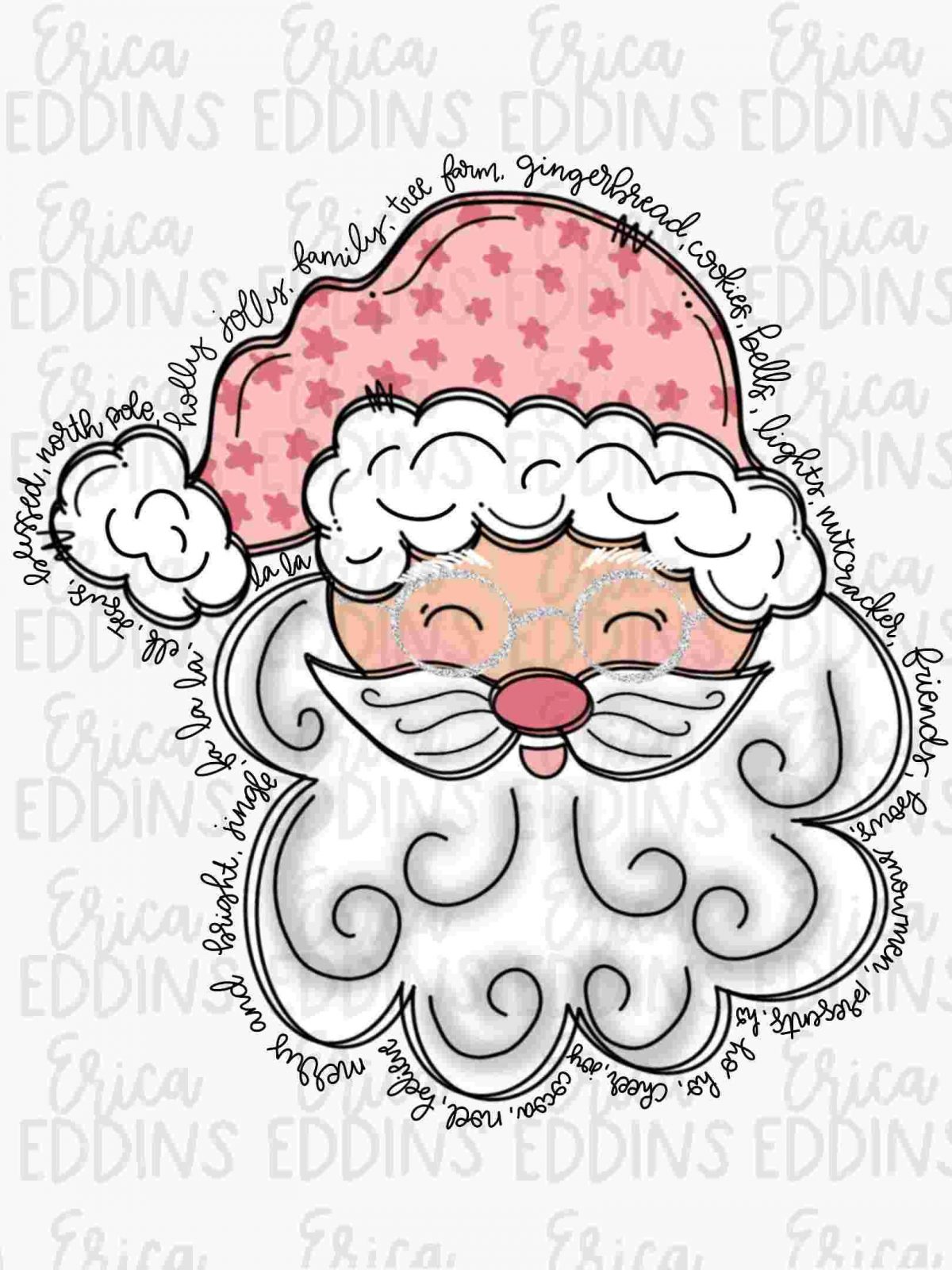 Retro Santa Claus Christmas Shirt SVG PNG Printable