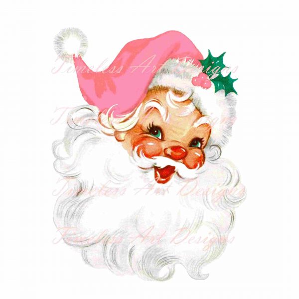 Retro Santa Claus Clipart SVG PNG Digital Download Vintage Christmas