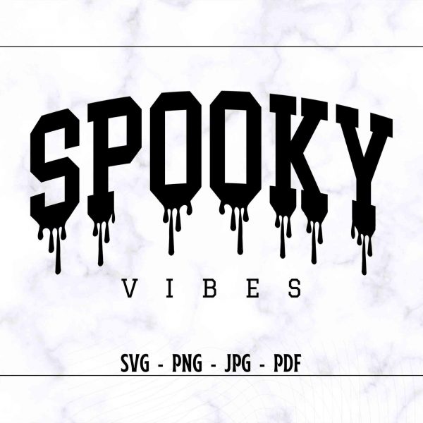 Retro Spooky Vibes SVGPNG Shirt Halloween Funny Design