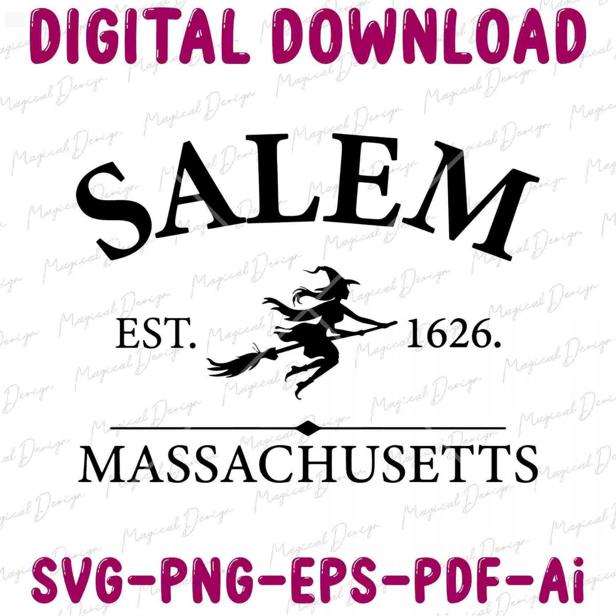 Salem MA SVG Horror Png Crewneck Hocus Pocus Halloween est 1626