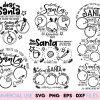 Santa Tray SVG Bundle Festive Christmas Cookies Plate Santa Design