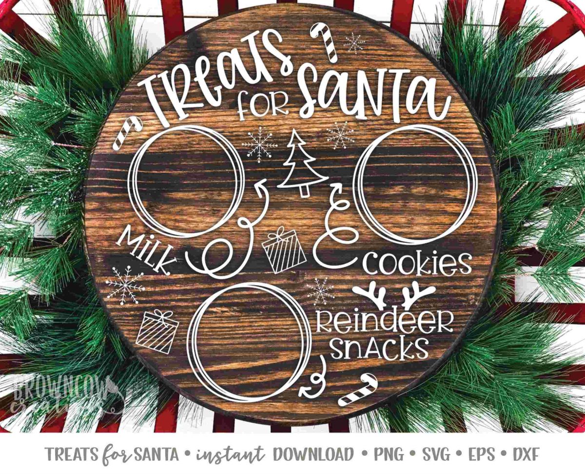 Santas Cookie Tray SVG Santas Treat Plate SVG Letter to Santa Tray