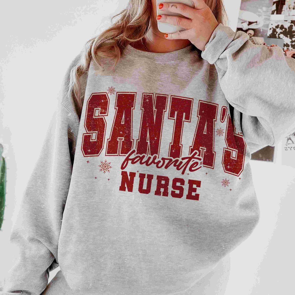 Santas Top Nurse Festive Nurse Christmas SVG PNG Sublimation Gift