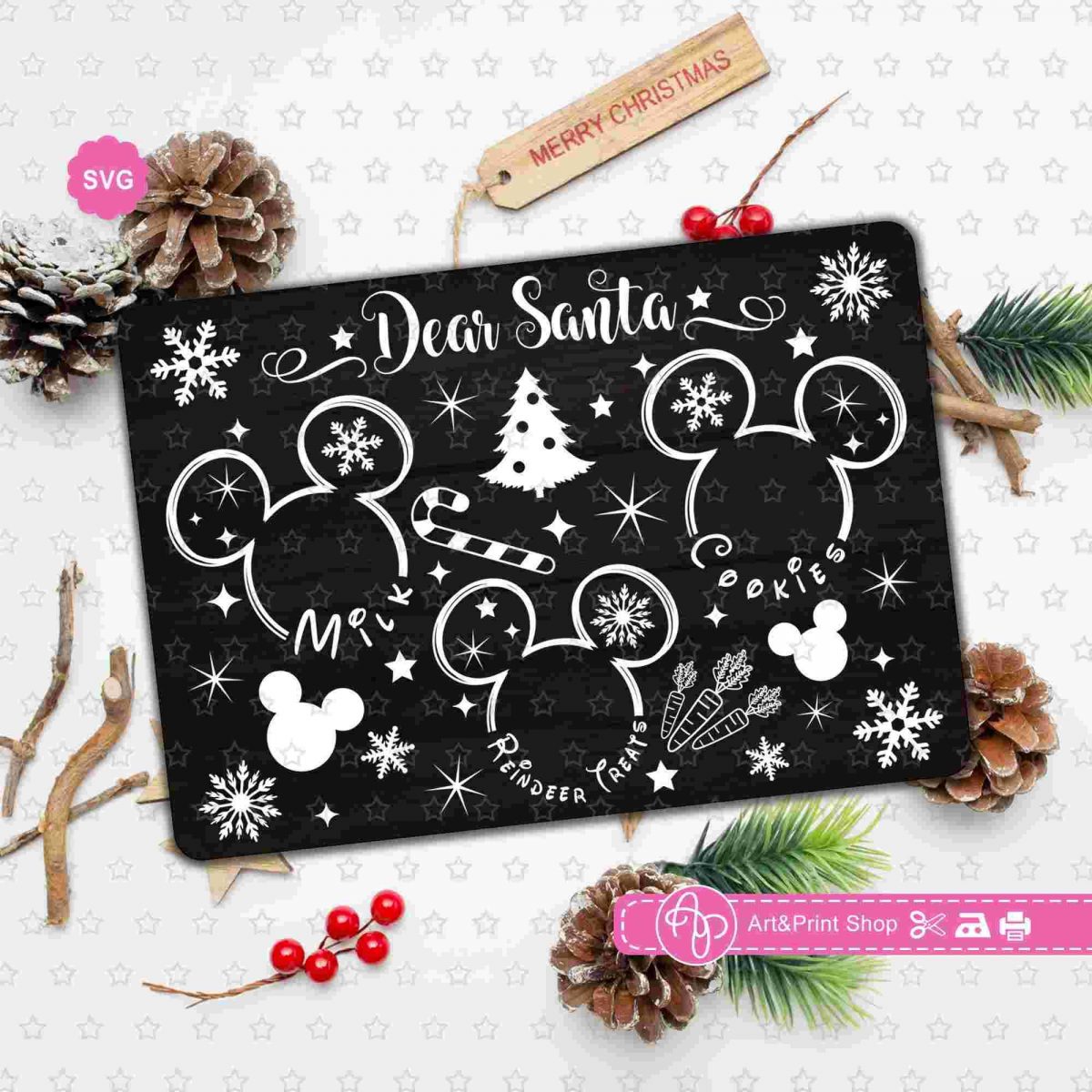 Santas Treats Mouse Cookies Reindeer Snacks Svg for Cricut