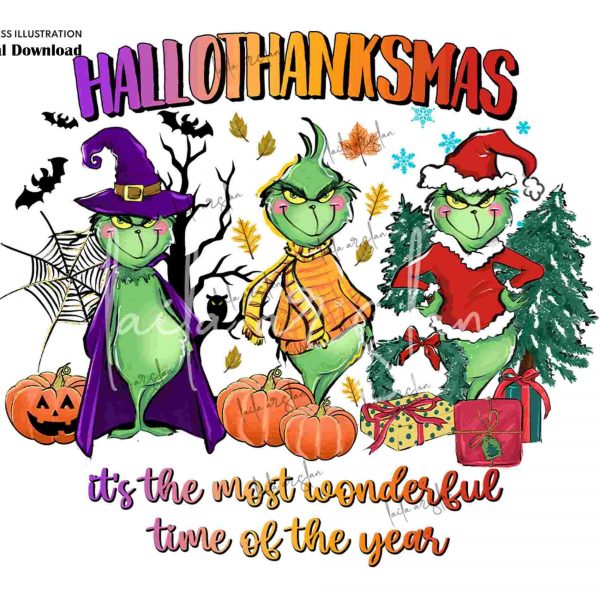 Seasonal Png Designs Bundle Halloween Thanksgiving Christmas