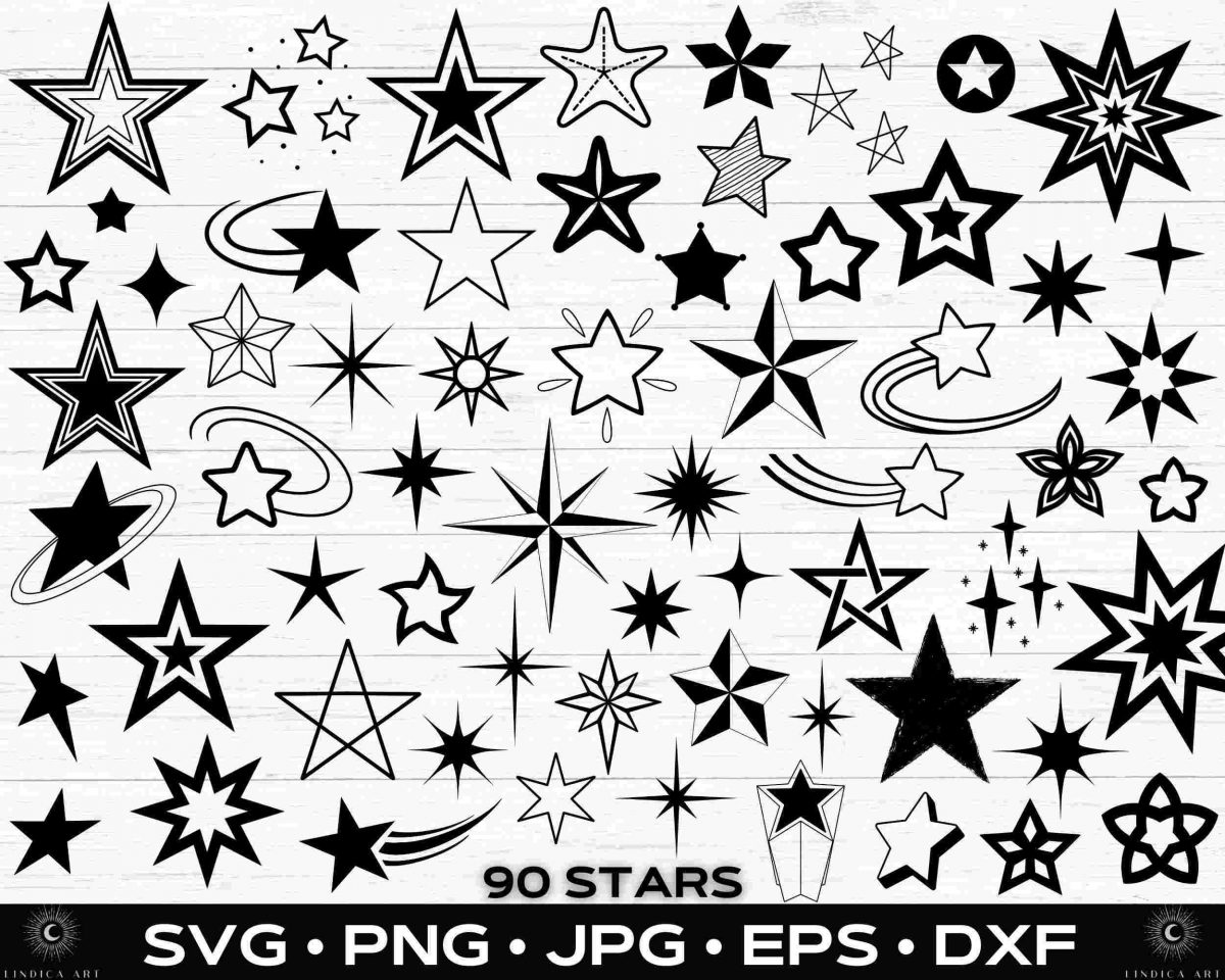 Shine with Stars SVGPNG ClipArt Bundle for Sublimation Cricut