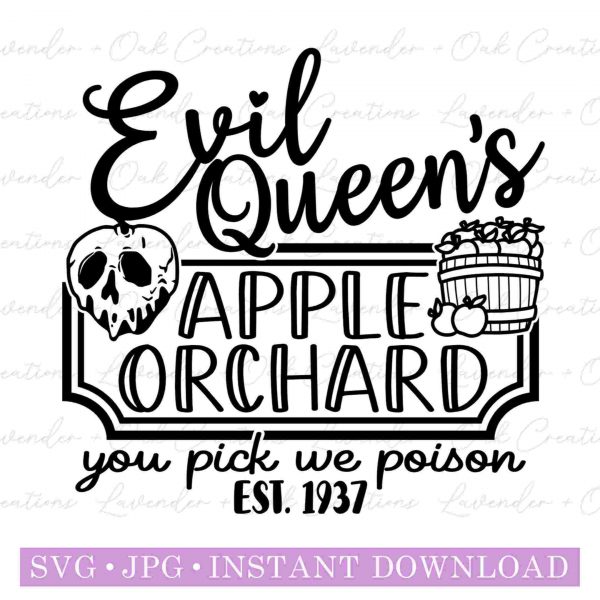 Sinister Queens Apple Grove Halloween Digital SVG JPG Instant