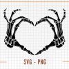 Skeleton Hands Heart Sign SVG for Halloween LoveCut File