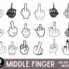 Skeleton Middle Finger SVG Bundle for Cricut Middle Finger PNG