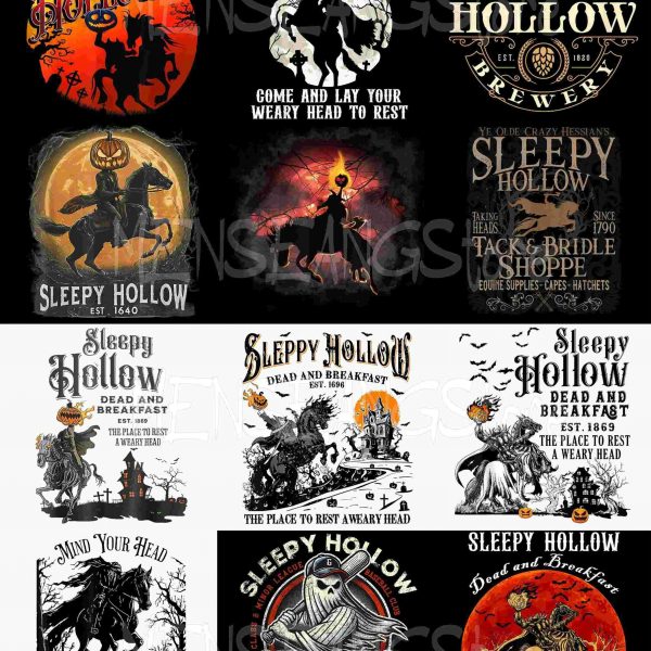 Sleepy Hollow Dead Breakfast 12Pack Gothic Vintage Horror Scary